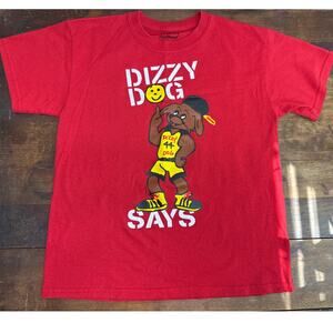 Graphic T-Shirt Red - Dizzy Dog Says Don't Diz-Respect Others - Boy's Large
